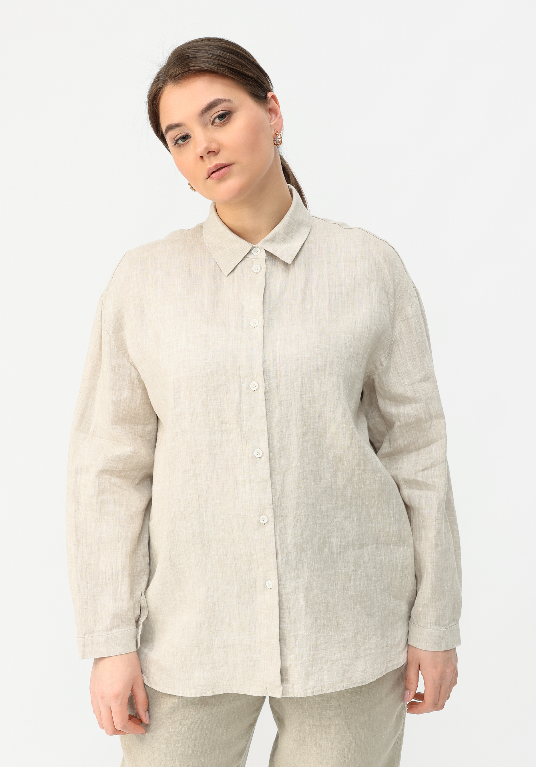 Блузка прямого силуэта "Мона" BfC, размер 56, цвет белый