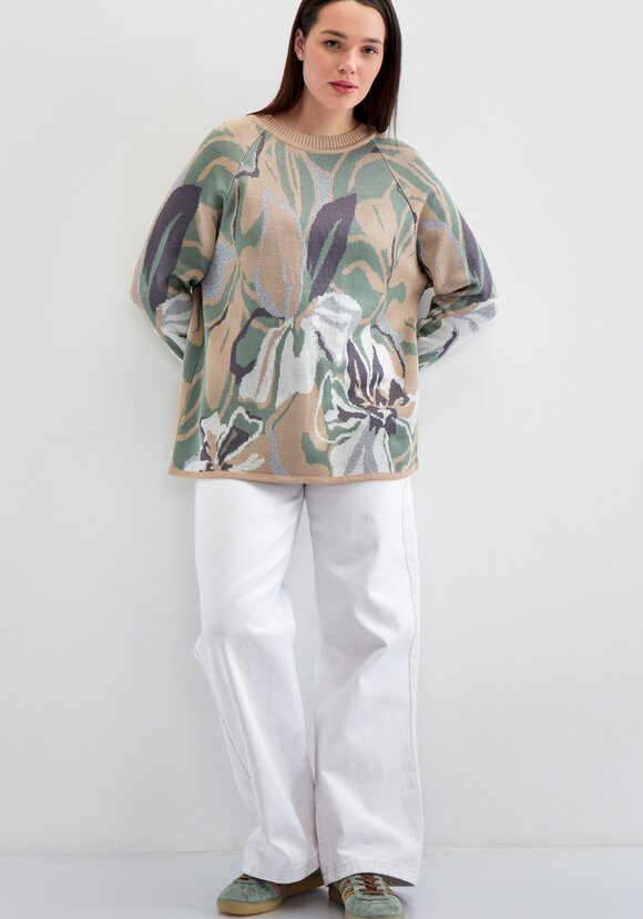 Джемпер с растительным орнаментом шир.  580, рис. 27