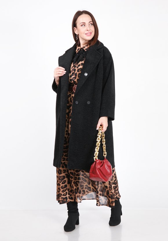 Пальто с отложным воротником и карманами шир.  580, рис. 1