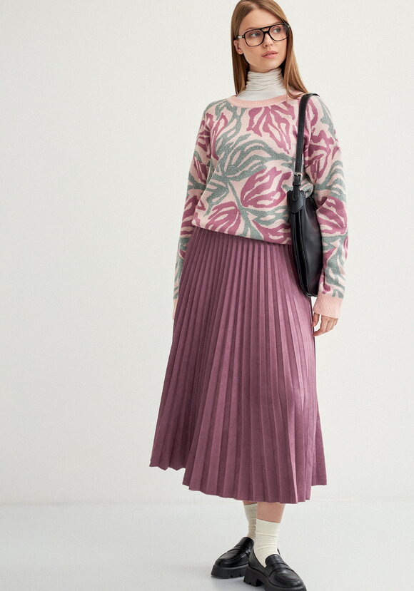 Юбка плиссированная на резинке трикотажная шир.  580, рис. 1