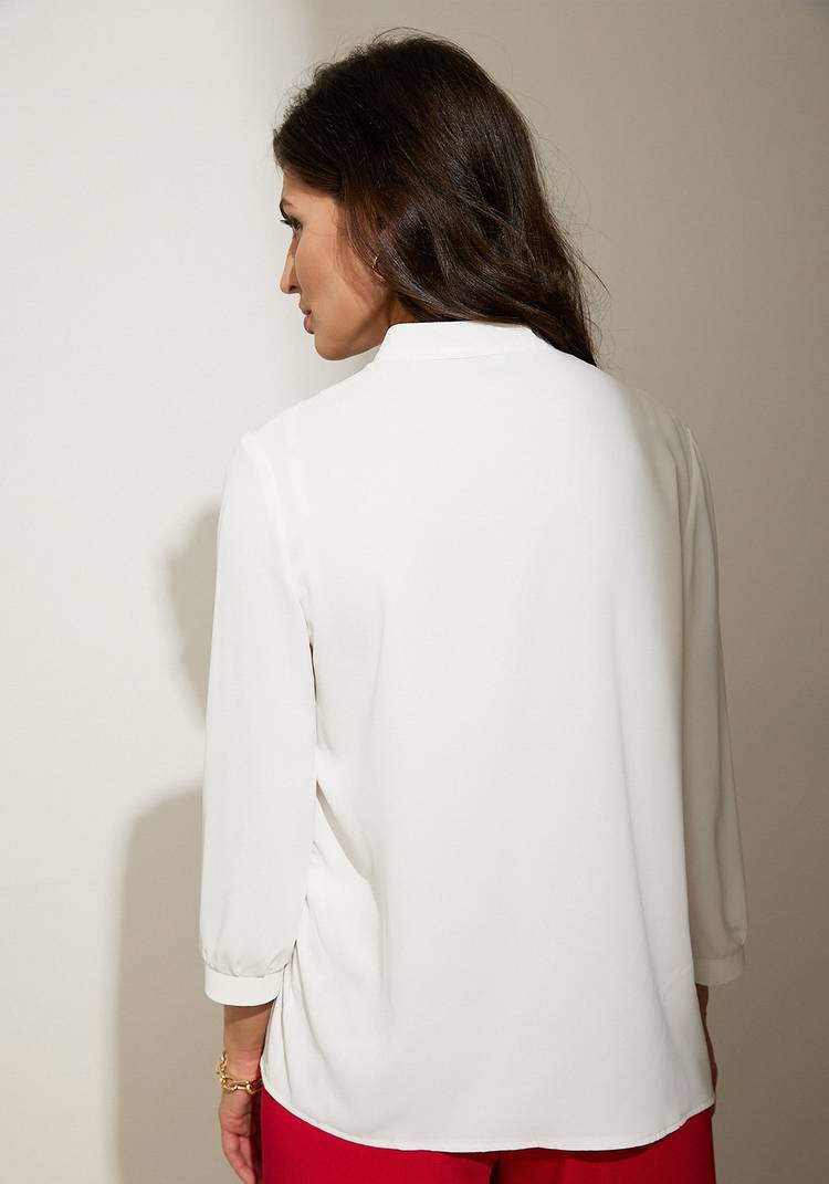 Блуза с защипами и ажурным кружевом шир.  750, рис. 9