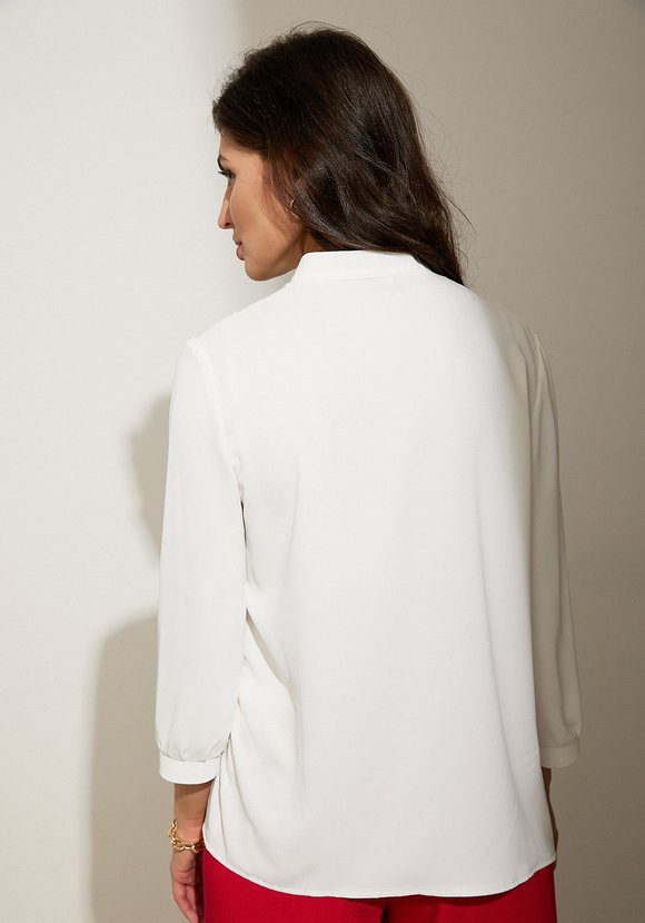 Блуза с защипами и ажурным кружевом шир.  580, рис. 9