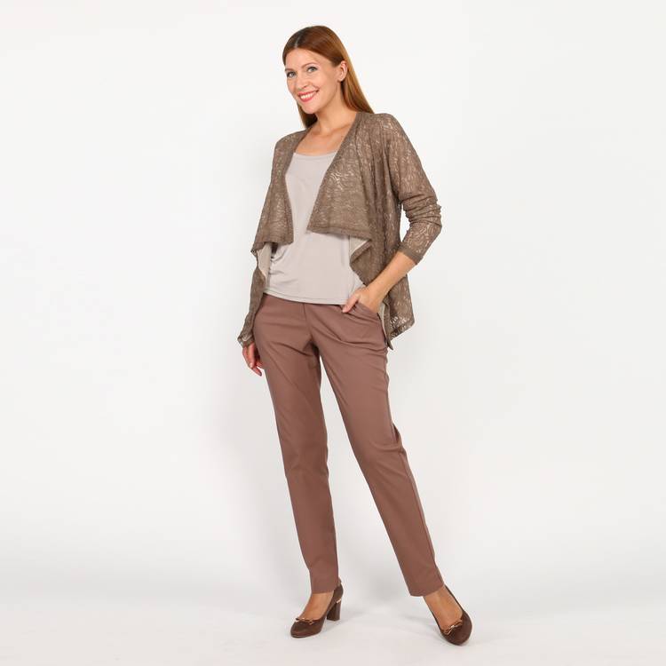 Кардиган кружевной с длинным рукавом шир.  750, рис. 3