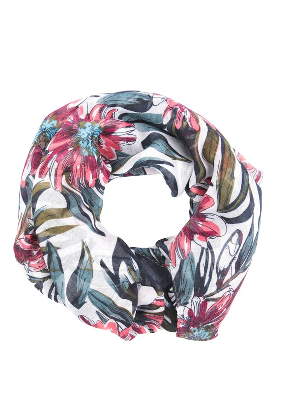 Палантин с флористическим принтом шир.  580, рис. 5