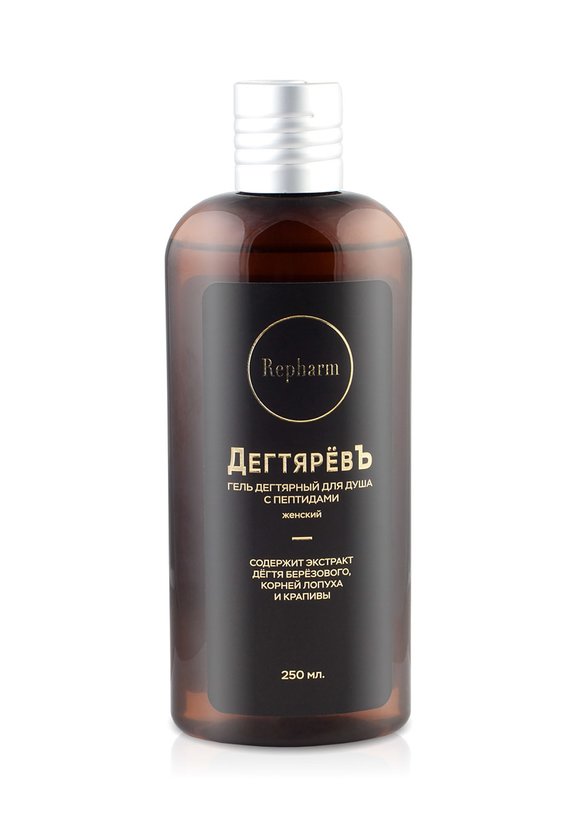 Гель дегтярный для душа с пептидами женский шир.  580, рис. 1