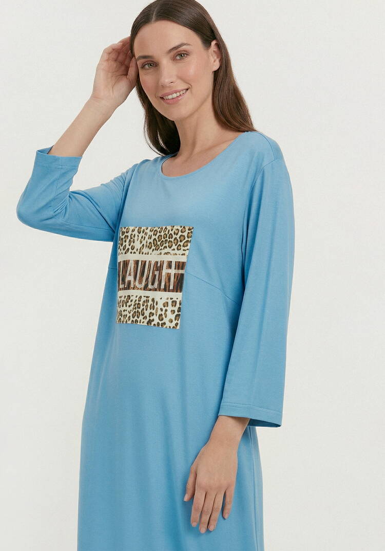 Платье прямое с лампасом и принтом шир.  750, рис. 5