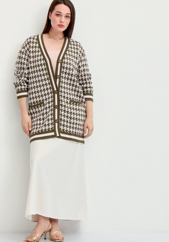 Кардиган Гусиная лапка шир.  580, рис. 7