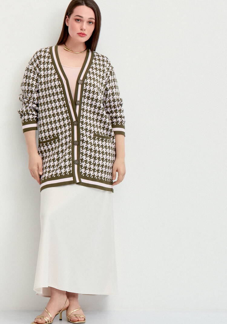 Кардиган Гусиная лапка шир.  750, рис. 7