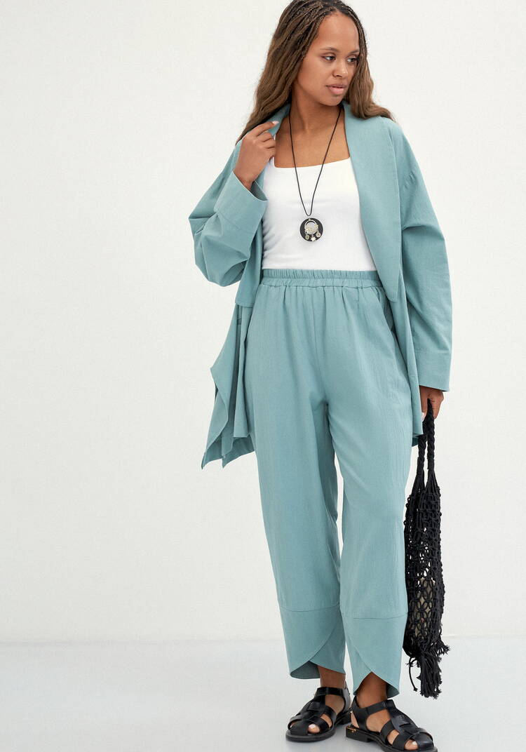 Брюки-тюльпан на резинке шир.  750, рис. 24