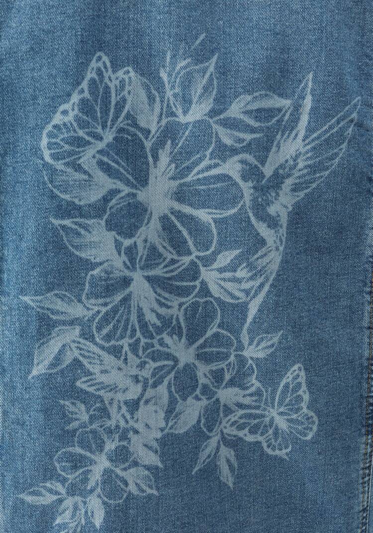 Джинсовая куртка с принтом на спине шир.  750, рис. 7