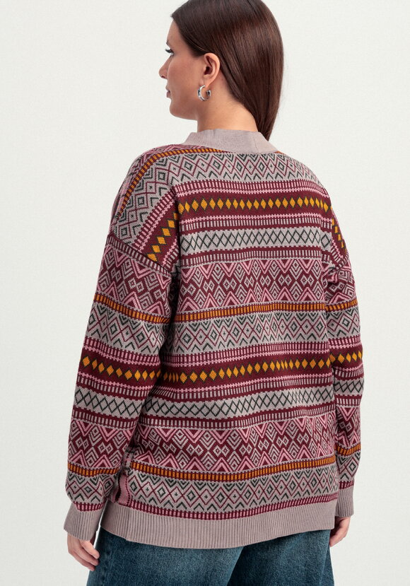 Кардиган жаккардовый с рисунком на пуговицах шир.  580, рис. 3