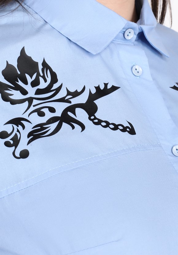 Рубашка Цветочный элемент шир.  580, рис. 11