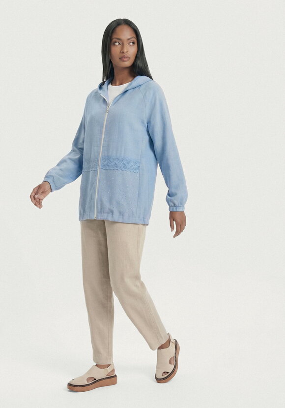 Брюки изо льна с поясом шир.  580, рис. 7