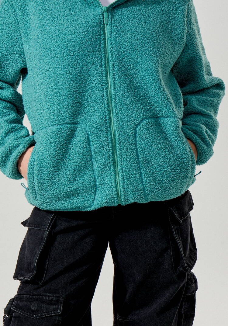 Куртка в стиле тедди с капюшоном шир.  750, рис. 20