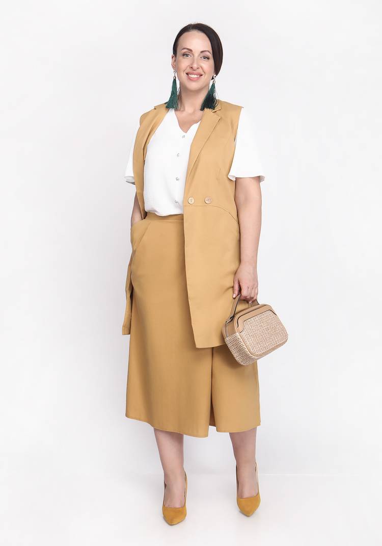 Шорты-бермуды на резинке однотонные шир.  750, рис. 3