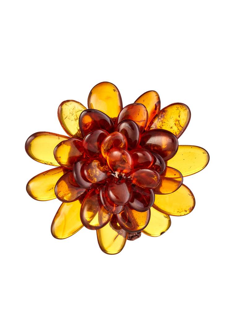 Брошь-кулон Янтарный самоцвет шир.  750, рис. 1