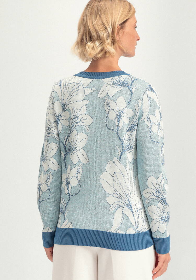 Джемпер с метанитью и цветочным рисунком шир.  750, рис. 10