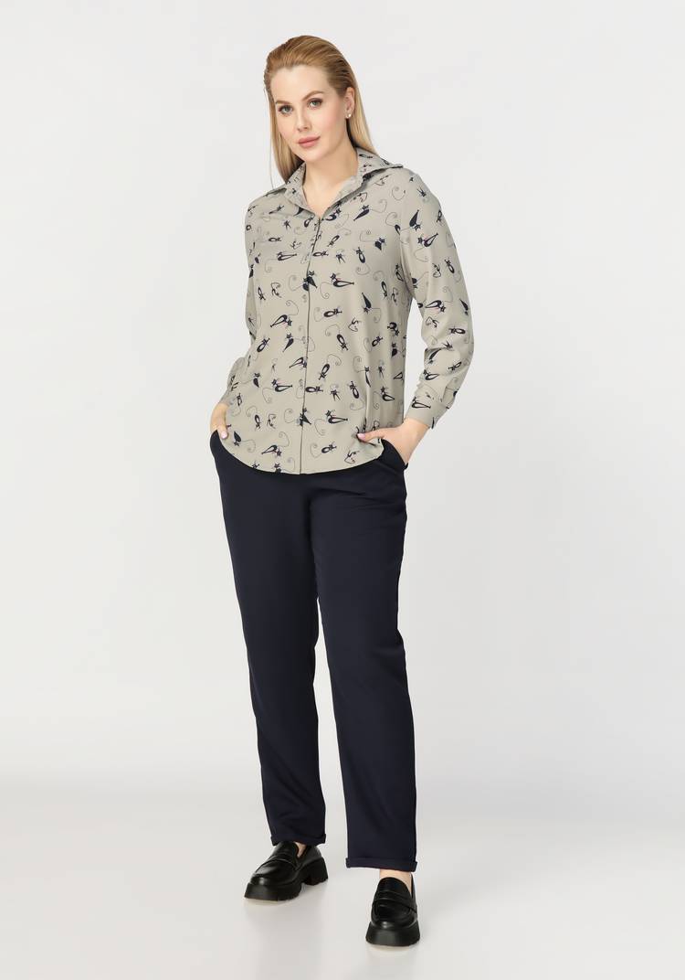 Рубашка женская с принтом шир.  750, рис. 7