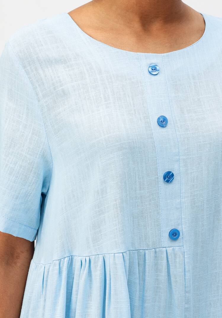 Платье с декоративной планкой и пуговицами шир.  750, рис. 14