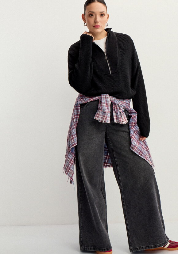 Свитер с высокой горловиной на молнии шир.  580, рис. 13