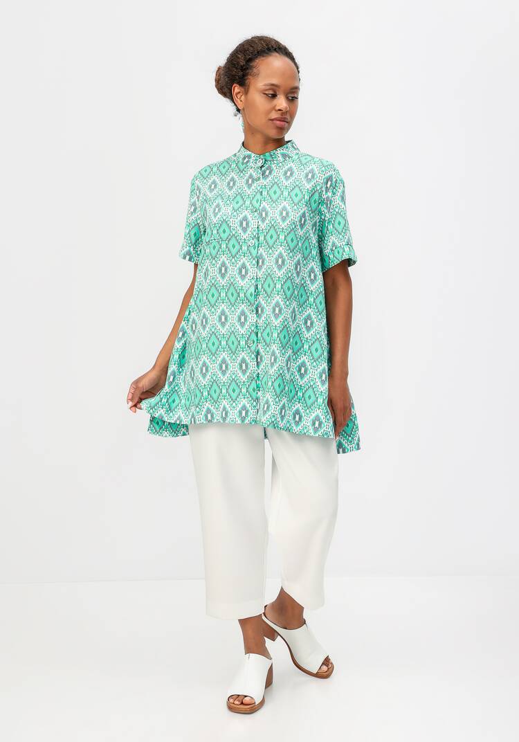 Блуза с геометрическим рисунком шир.  750, рис. 19