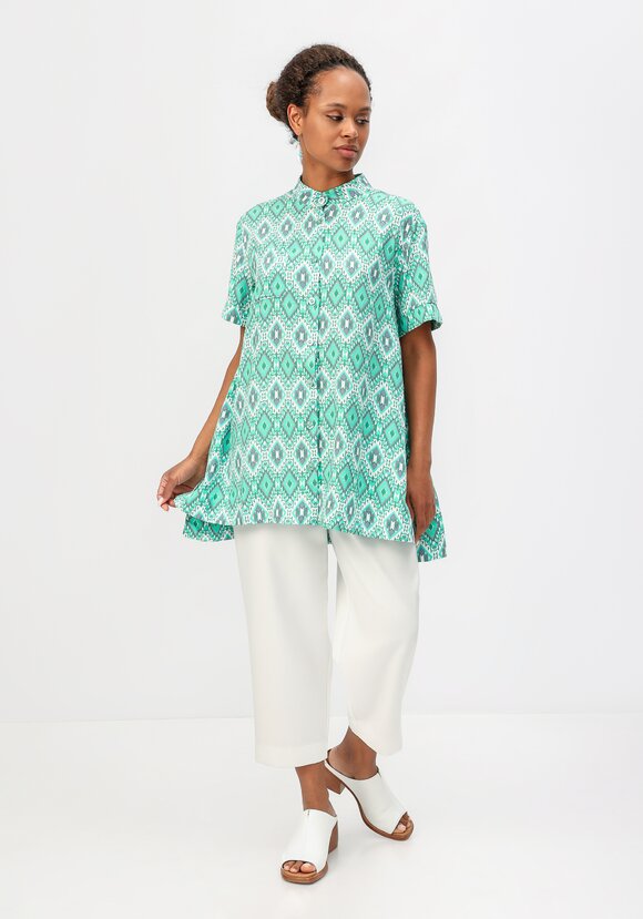 Блуза с геометрическим рисунком шир.  580, рис. 19