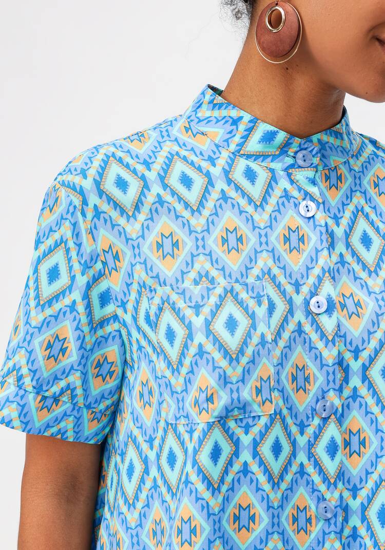 Блуза с геометрическим рисунком шир.  750, рис. 30