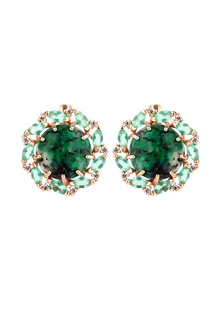 Серьги серебряные Дебора шир.  750, рис. 1
