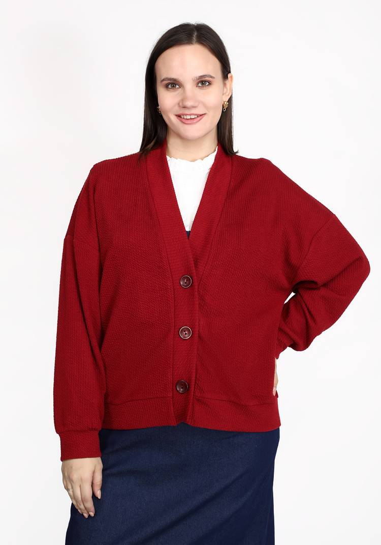 Кардиган на пуговицах с V-образной горловиной шир.  750, рис. 9