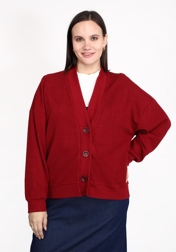 Кардиган на пуговицах с V-образной горловиной шир.  580, рис. 9