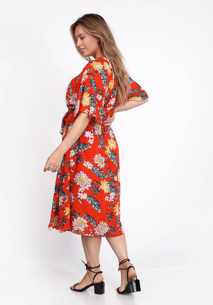 Платье миди с ярким цветочным принтом шир.  750, рис. 2