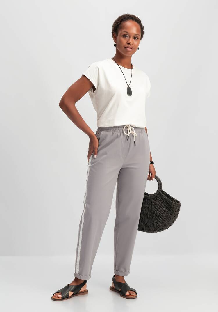 Брюки-бананы с кружевной вставкой шир.  750, рис. 16