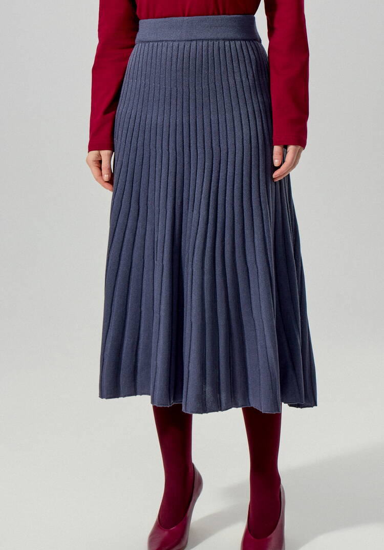 Юбка-плиссе на резинке ниже колена шир.  750, рис. 10