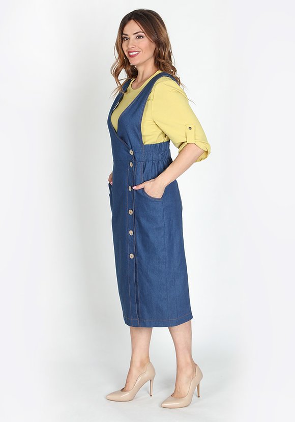 Коллекция джинсовых сарафановСимфония стиля шир.  580, рис. 3