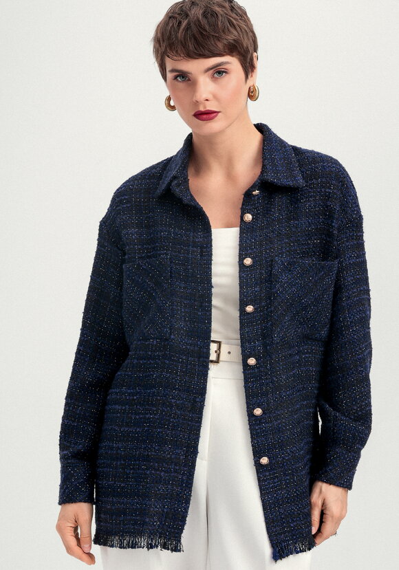 Жакет твидовый с фактурной нитью шир.  580, рис. 8