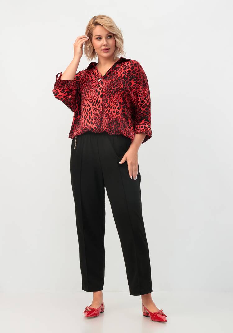 Брюки прямые на резинке по поясу шир.  750, рис. 27