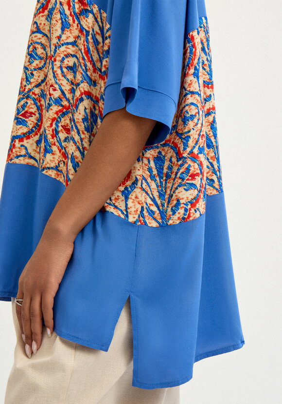 Блуза с принтом из штапеля шир.  580, рис. 14