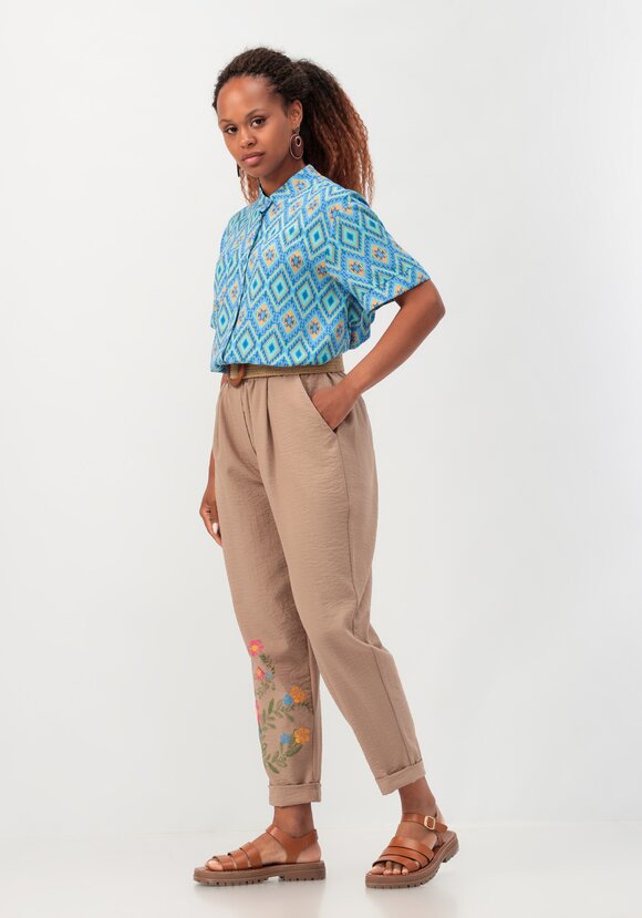 Брюки-бананы с принтом шир.  580, рис. 24