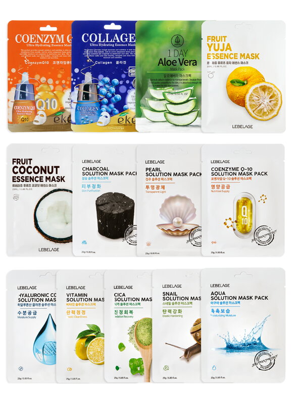 Набор тканевых масок 13в1 шир.  580, рис. 1