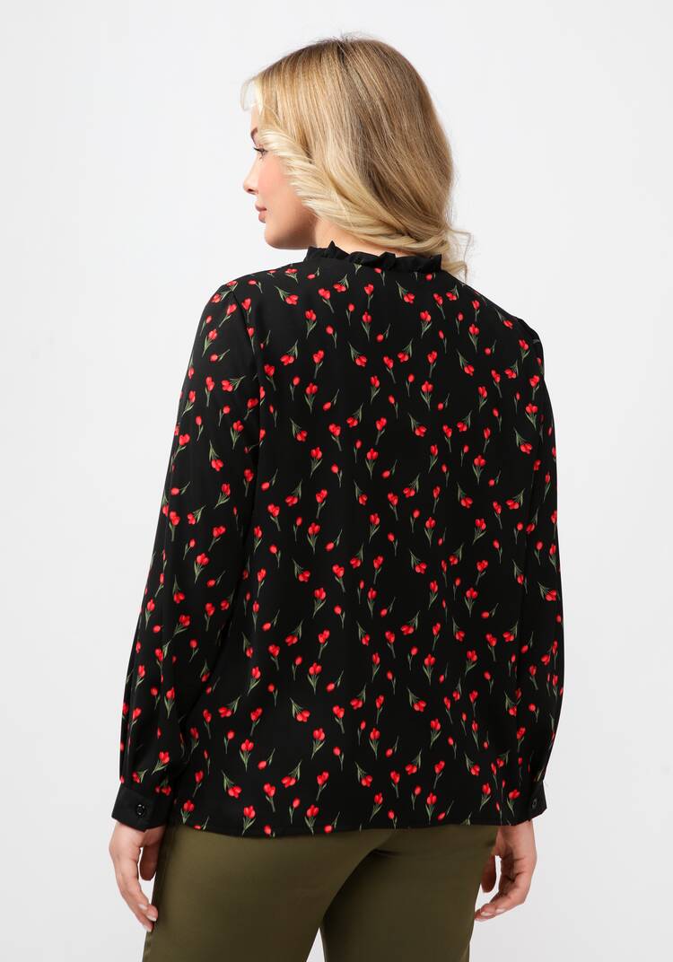 Блуза со съемным воротником на завязке шир.  750, рис. 4