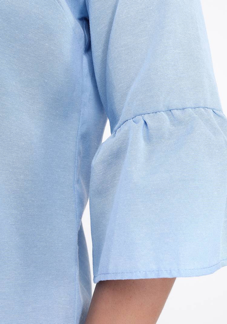 Блуза с расклешенным рукавом А-силуэта шир.  750, рис. 12