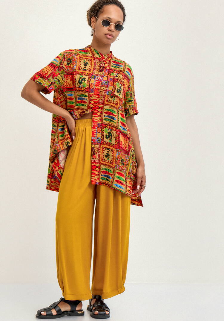 Брюки свободного кроя на резинке по низу шир.  750, рис. 15