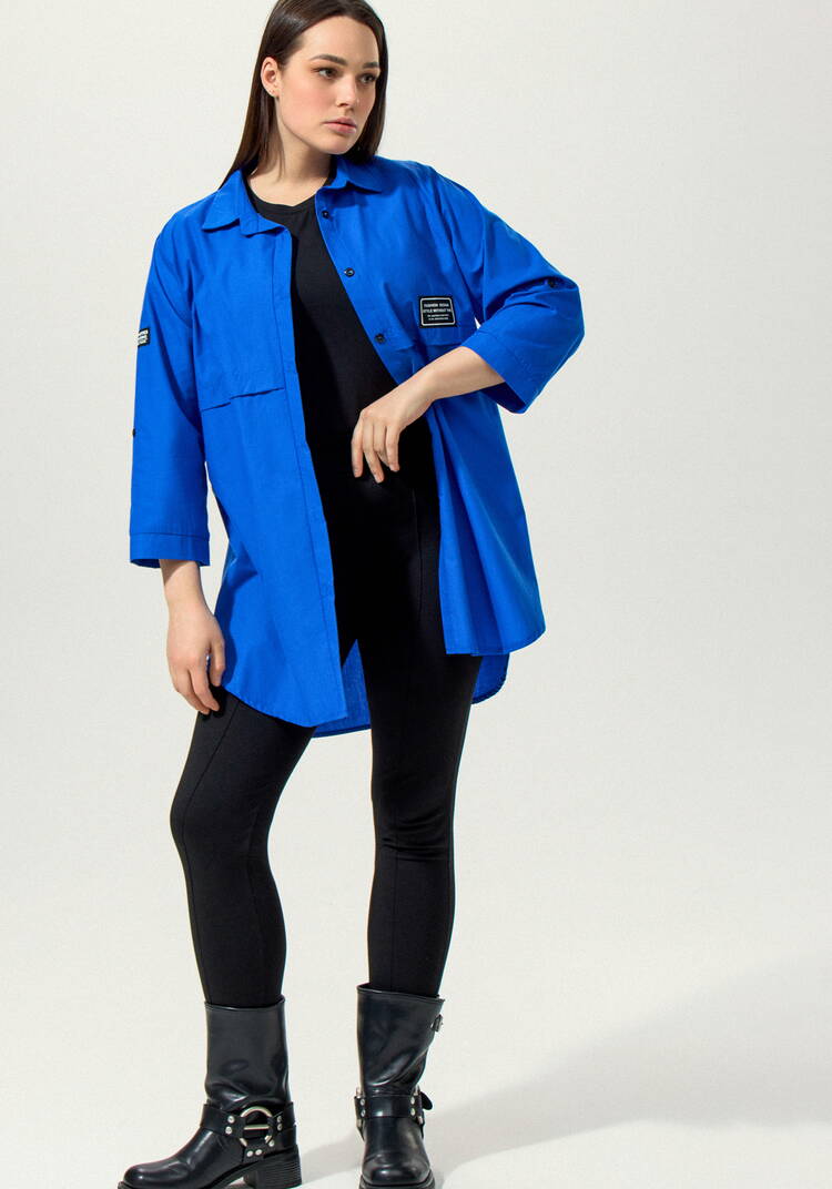 Рубашка с патами на рукаве Джоан шир.  750, рис. 43