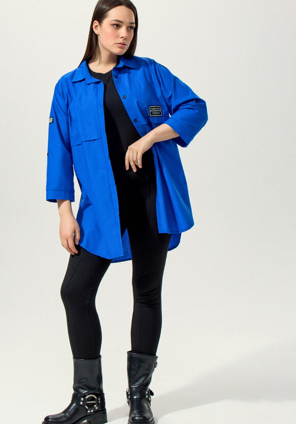 Рубашка с патами на рукаве Джоан шир.  580, рис. 43