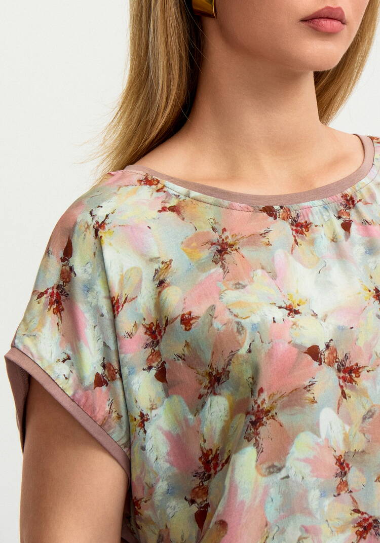 Блуза комбинированная со спущенным плечом шир.  750, рис. 5