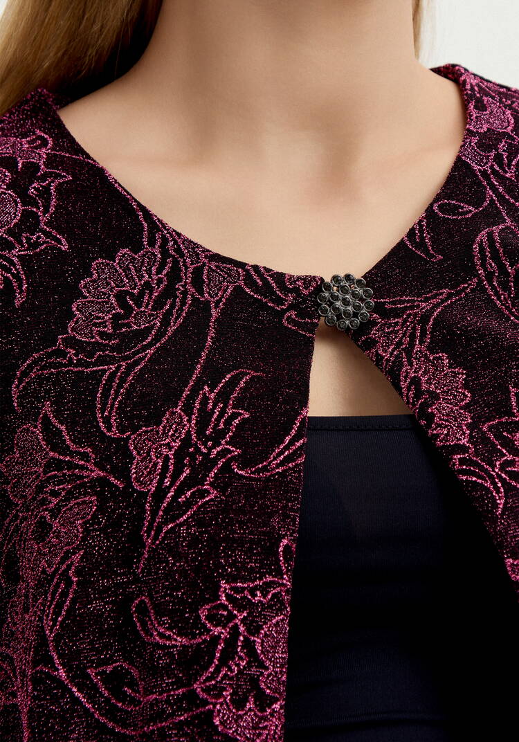 Кардиган с рисунком из люрекса шир.  750, рис. 5