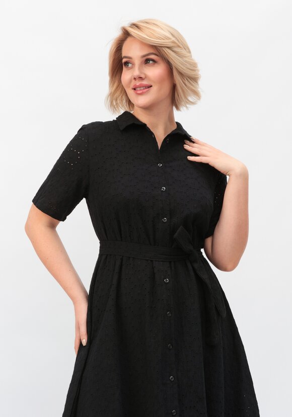 Платье из хлопка с поясом шир.  580, рис. 19