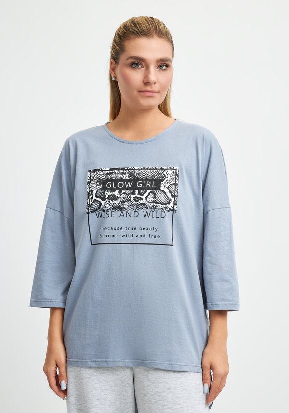 Лонгслив с принтом питон шир.  580, рис. 22