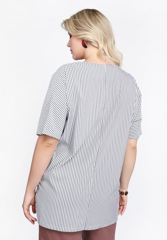 Туника с разрезами в полоску шир.  580, рис. 3