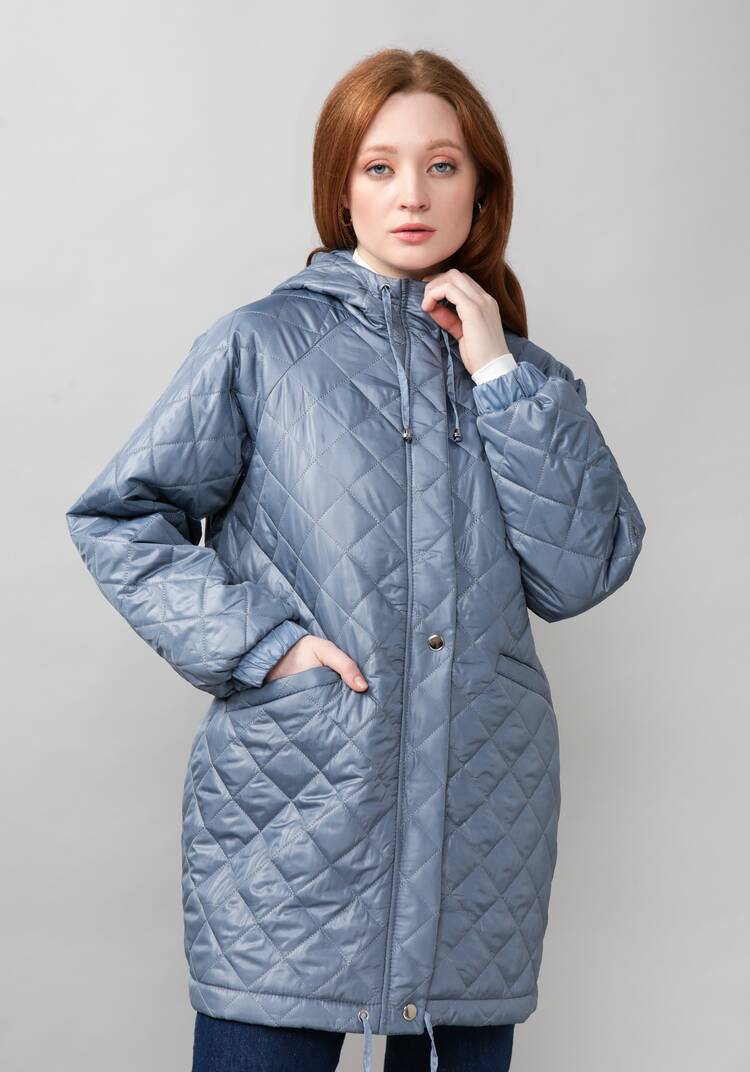 Куртка женская оверсайз с капюшоном шир.  750, рис. 19